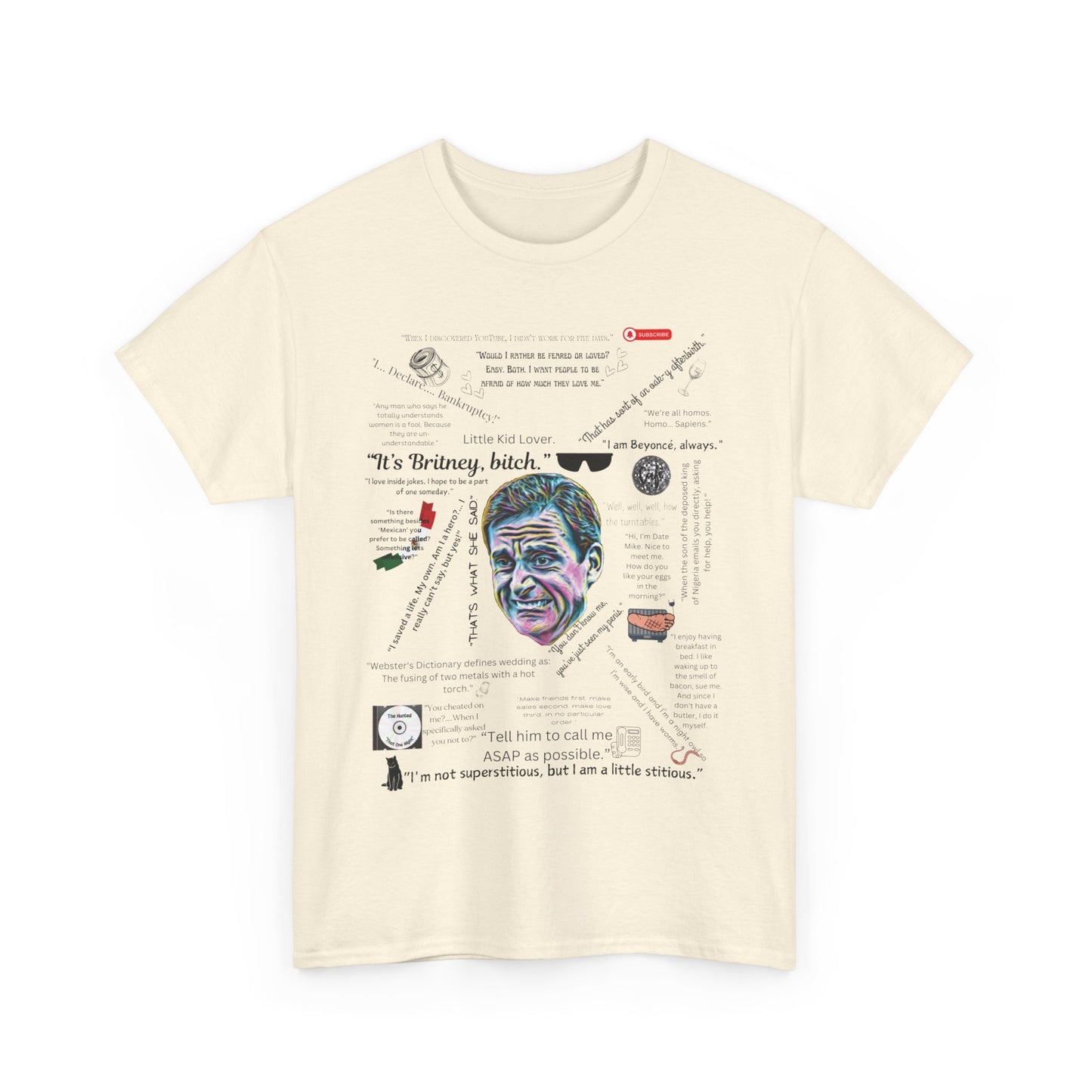 The Office Quotes Collage T-Shirt - Iconic Michael Scott Moments Graphic Tee | The Office fan gift tee | Michael's famous sayings Tee Shirt
