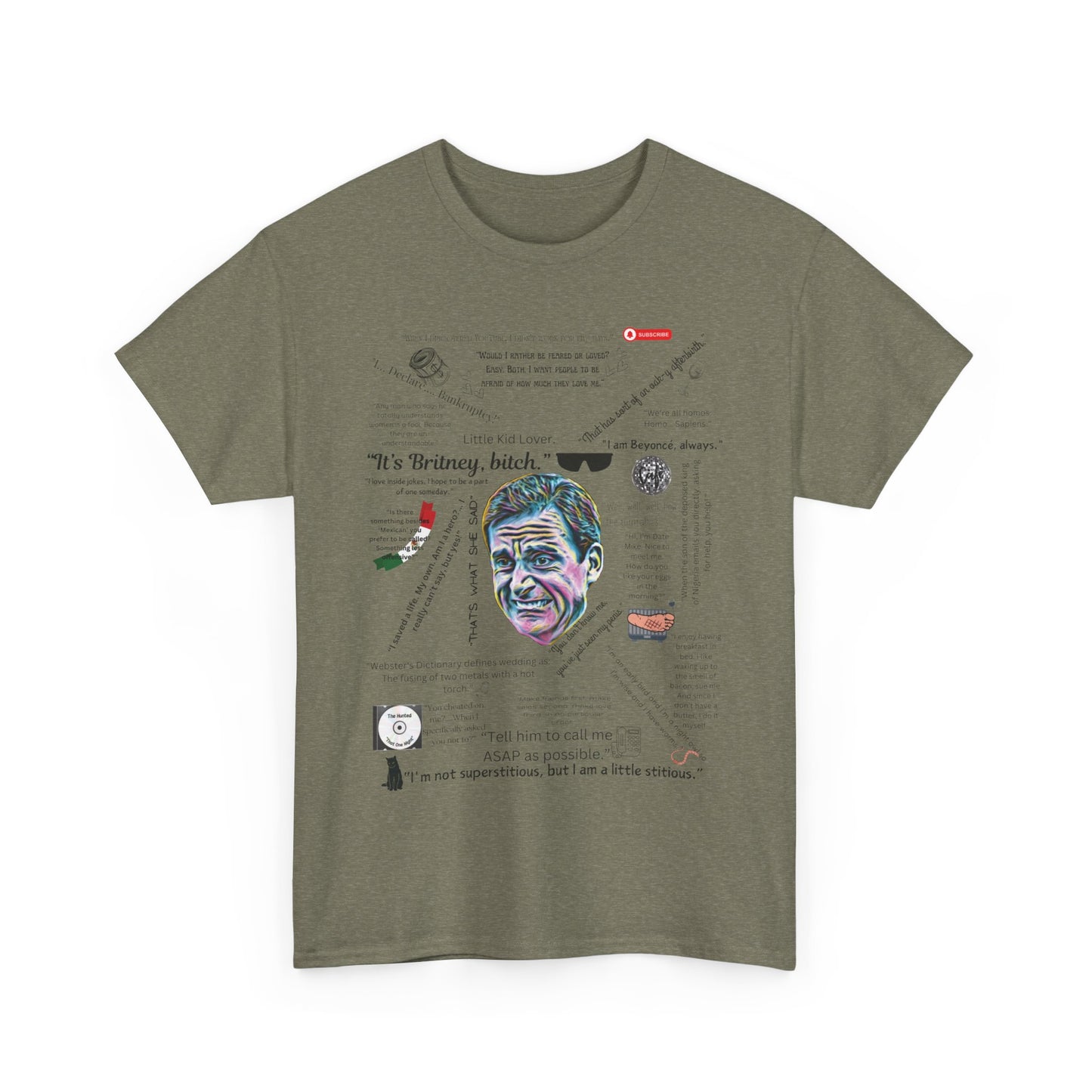 The Office Quotes Collage T-Shirt - Iconic Michael Scott Moments Graphic Tee | The Office fan gift tee | Michael's famous sayings Tee Shirt