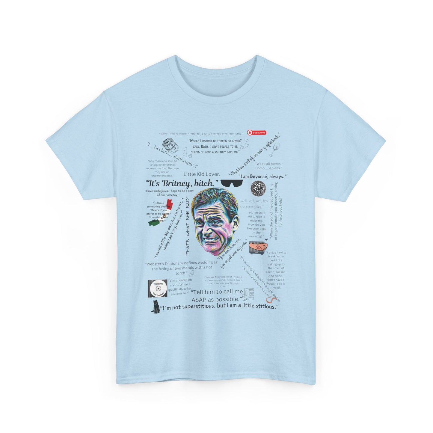 The Office Quotes Collage T-Shirt - Iconic Michael Scott Moments Graphic Tee | The Office fan gift tee | Michael's famous sayings Tee Shirt
